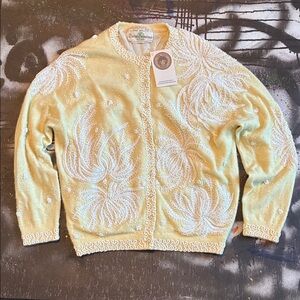 GENE SHELLY’S Boutique Internationale pastel sweater with Intricate Embroidery